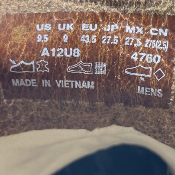 Timberland West Haven Boots Mens Size 9.5 Brown Leather Lace Up Side Zip Cap Toe - Picture 8 of 11